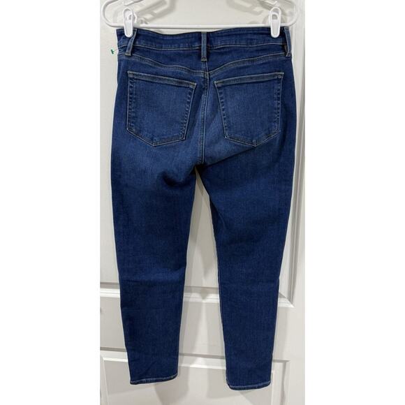 LOFT Curvy Skinny Jeans Size 27 Mid Rise Dark Wash Stretch Denim - Picture 2 of 7